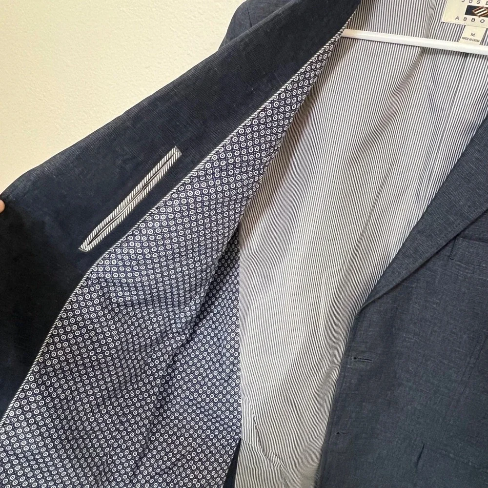 Joseph Abboud Mens Blue Linen Cotton‎ Blend Summer Blazer Sport Coat Medium 0781